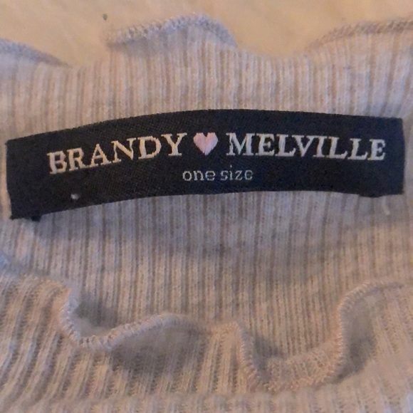 BRANDY MELVILLE Grey Long Sleeve Top - Picture 3 of 5